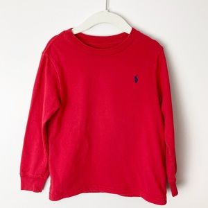 Polo Ralph Lauren - 4 Boys Red Long Sleeve Classic Top